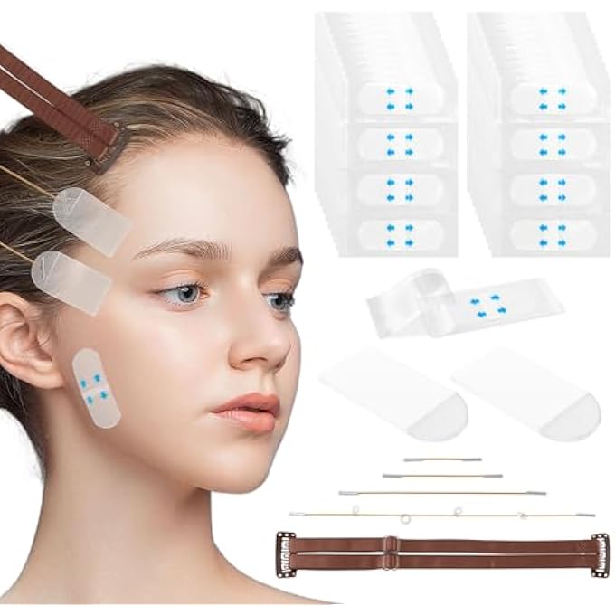PUXING 270PCS FACE LIFT KIT FACE TAPE LIFTING INVISIBLE NECK TAPE LIFTING INVISIBLE FACELIFT BAND SAGGING SKIN FACIAL LIFTINGS STICKERS(COLOR:CLEAR) - Image 1